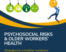 Title page of the EuroHealthNet report Psychosocial risks & older workers health: Strategies for a healthier workplace